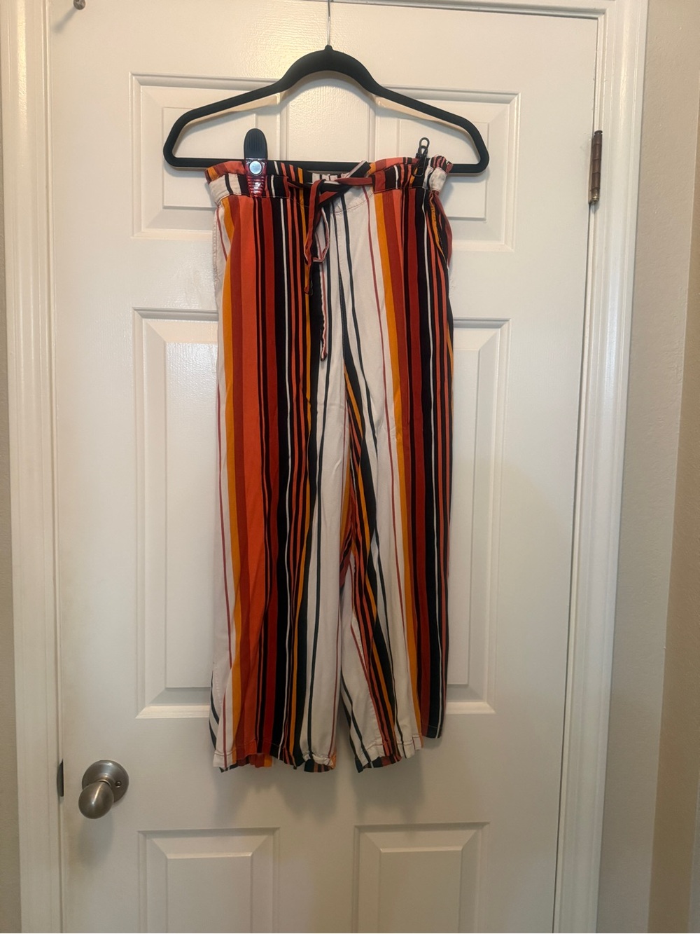 Volcom Striped Wide-Leg Women's Pants - Orange Multi